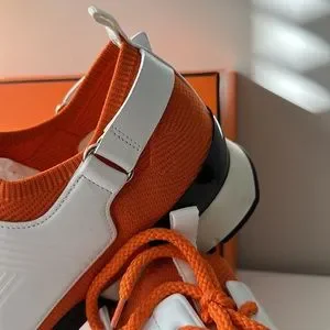 Hermes | Shoes | Absolutely Like New Mint Hermes Orange And  display picture 3